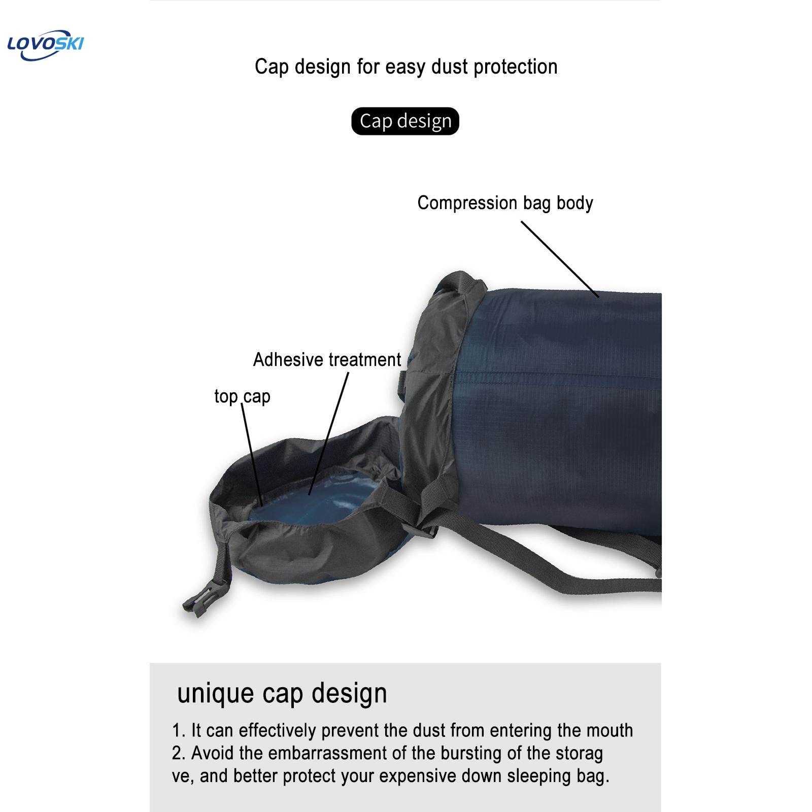Compression Stuff Sack Lightweight Waterproof Space Saving Tear Resistant Compact Pouch Sleeping Bag Compression Sacks for Sailing Emergency , Blue Color L. 