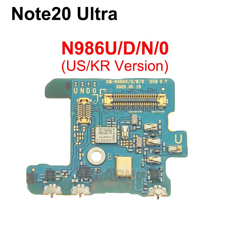For Samsung Galaxy Note 20 Ultra Note20U N986U/D/N/0/B/BF/F Microphone Mic Board Charging Port Flex Cable Connector With IC. 