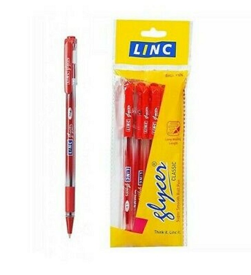 Linc Glycer 0.6 mm Ball Pen, Comfortable Rubber Grip For Smudge-Free  Writing, Fast Flowing Ink Technology