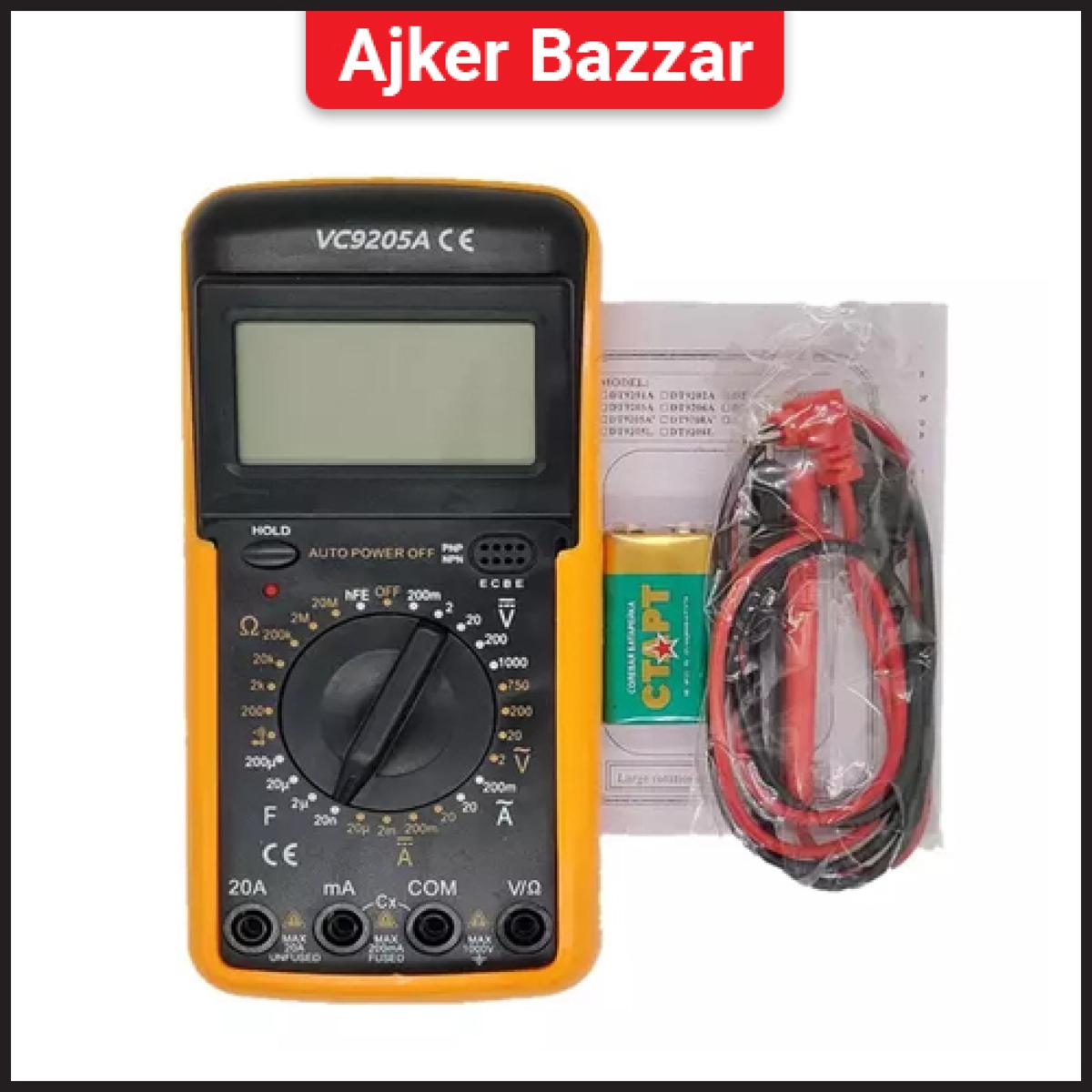 ,,VC9205A,,, Digital Multimeter,, Auto Power Off with Protective Case Data Hold Function High Precision Data Measurements AVO Meter,,,///AHN