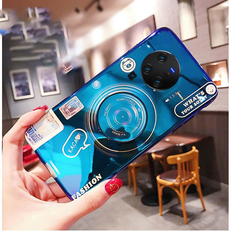 For VIVO X80 Case Case Camera Cute Cartoon Silicone Couple Holder Soft for VIVO X80 Back Cover Casing
