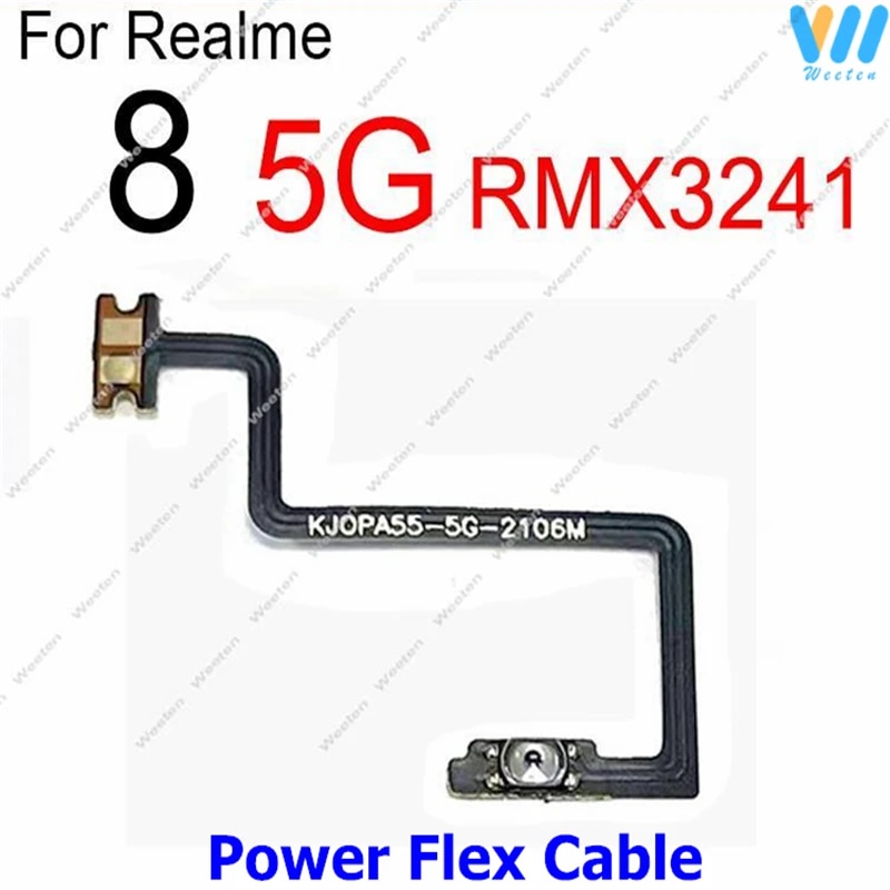 ON OFF Power Volume Button For Realme 7 8 8S 4G 5G 8Pro 8i Power Volume Side Key Mini Button Ribbon Flex Cable Spare Repair Part. 