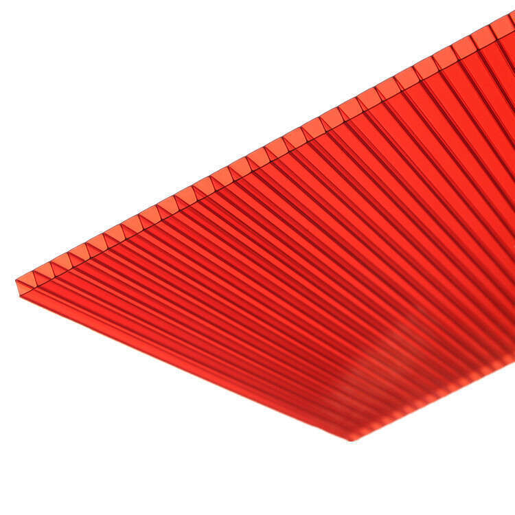 Double layer transparent hollow PC polycarbonate daylighting board greenhouse rain canopy sunlight board. 