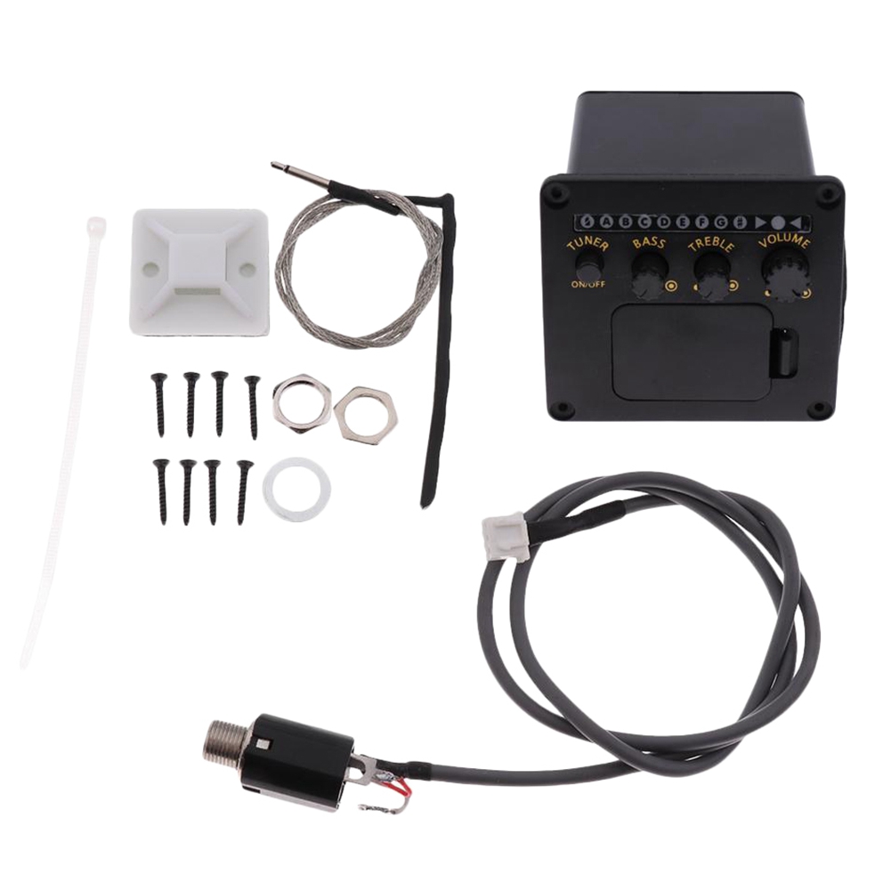 Individual 1 Set 2 Band Pickup Eq Aeq-2T Guitar Washer Screws Set & 1 Set Uk-300T Pickup Preamp Ukelele Pickups Tuner System. 