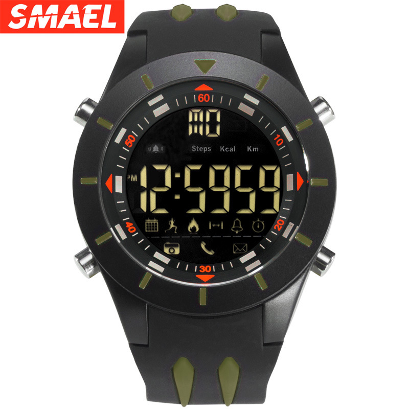 Smael Smart Bluetooth Smartwatch New Men's Multi-Function Pedometer Sports Electronic Watch. 