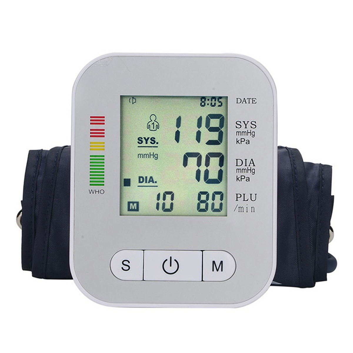 Electronic digital blood pressure monitor sphygmomanometer. 