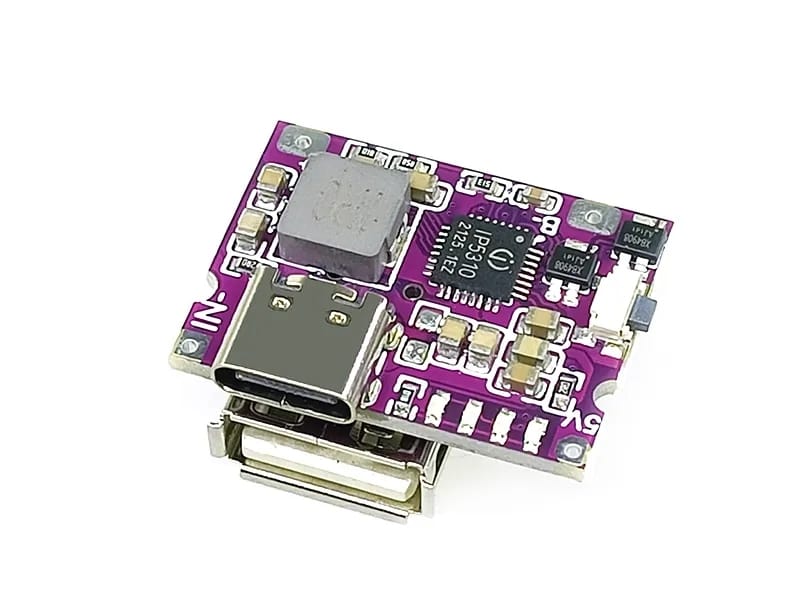 Type-C USB 5V 3.1A Boost Converter Step-Up Power Module IP5310 Mobile Power Bank Accessories With Switch LED Indicator Fast Charging. 