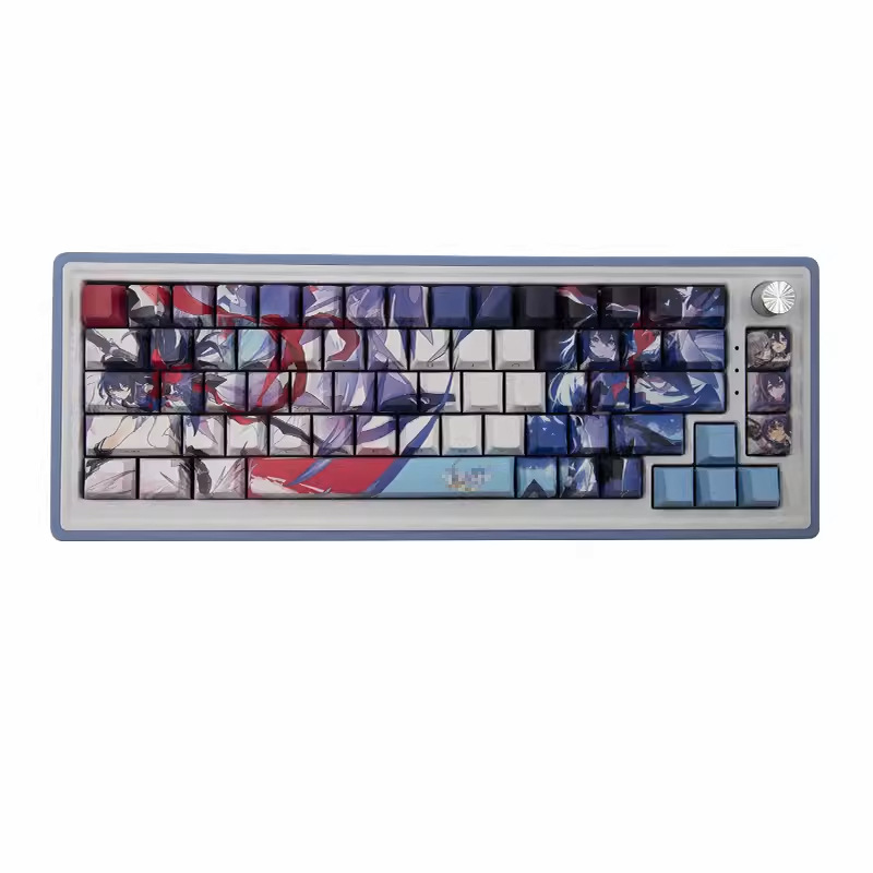 Star Dome Railway Hill SEELE keycaps word translucent two-color injection PBT sublimation mechanical keyboard original high keycaps. 