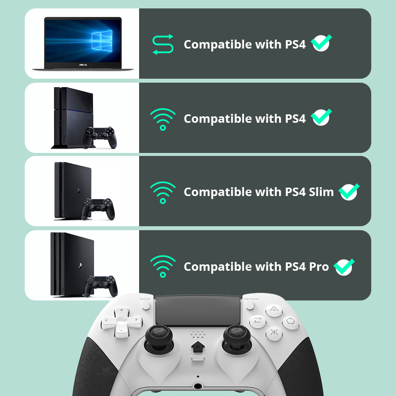 DATA FROG Bluetooth-compatible Wireless Controller For PS4 Gamepad For PC Joystick For PS4/PS4 Pro/PS4 Slim Game Console. 