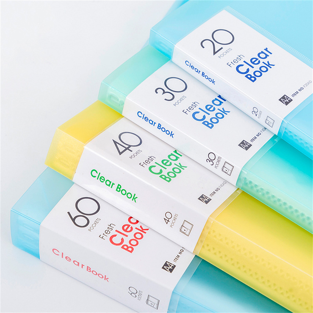 A4 Insert 20/30/40/60/80/100 Pages Optional Data Storage Book Student Data Sheet Music Test Paper Storage Folder. 
