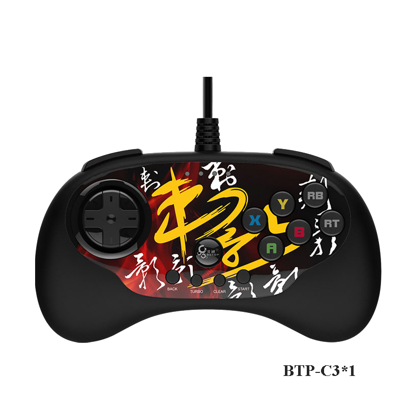 Original Betop BEITONG Game Controller BTP-C3 USB Wired Gamepad Arcade Fighting Joystick For Android TV For PC Computer For PS3. 