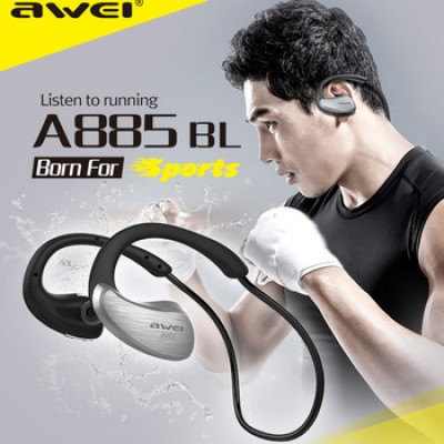Original Awei A885BL Waterproof Bluetooth Headphone with NFC Function Black. 