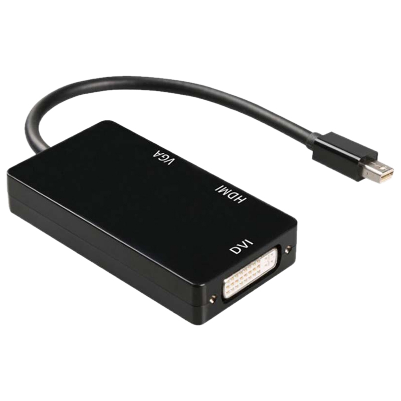 Mini DP to VGA+HDMI+VDI Conversion Adapter 3 in 1 4K HD Converter Suitable for Devices with MINI DP Inter. 