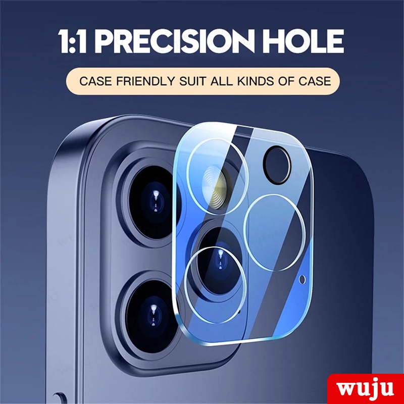 WUJU[4 in 1]Front Tempered Glass and Back Camera Lens Screen Protector Film for iPhone 11 12 13 Pro Max mini XS Max XR X 6 6S 8 7 Plus SE Camera Lens Protector Tempered Glass. 