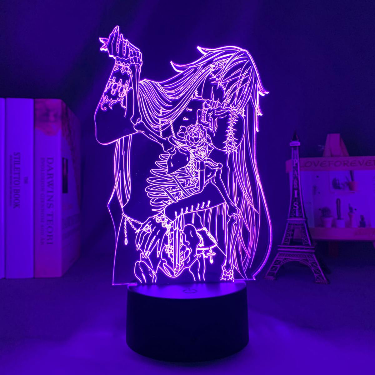 Manga Led Light Black Butler Undertaker for Bedroom Decor Night Light Gift Acrylic Anime 3d Lamp Black Butler Room Decor