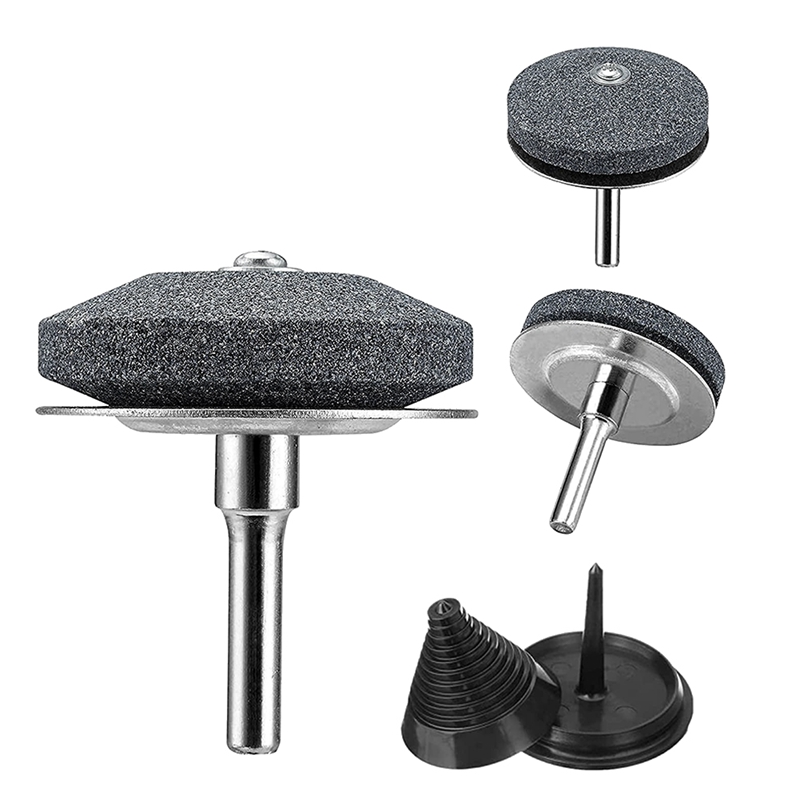 Lawn Mowers Blade Sharpener Tool Drill Attachment Sharpening Kit Lawnmower Blades Sharpener for Power and Hand Drill. 