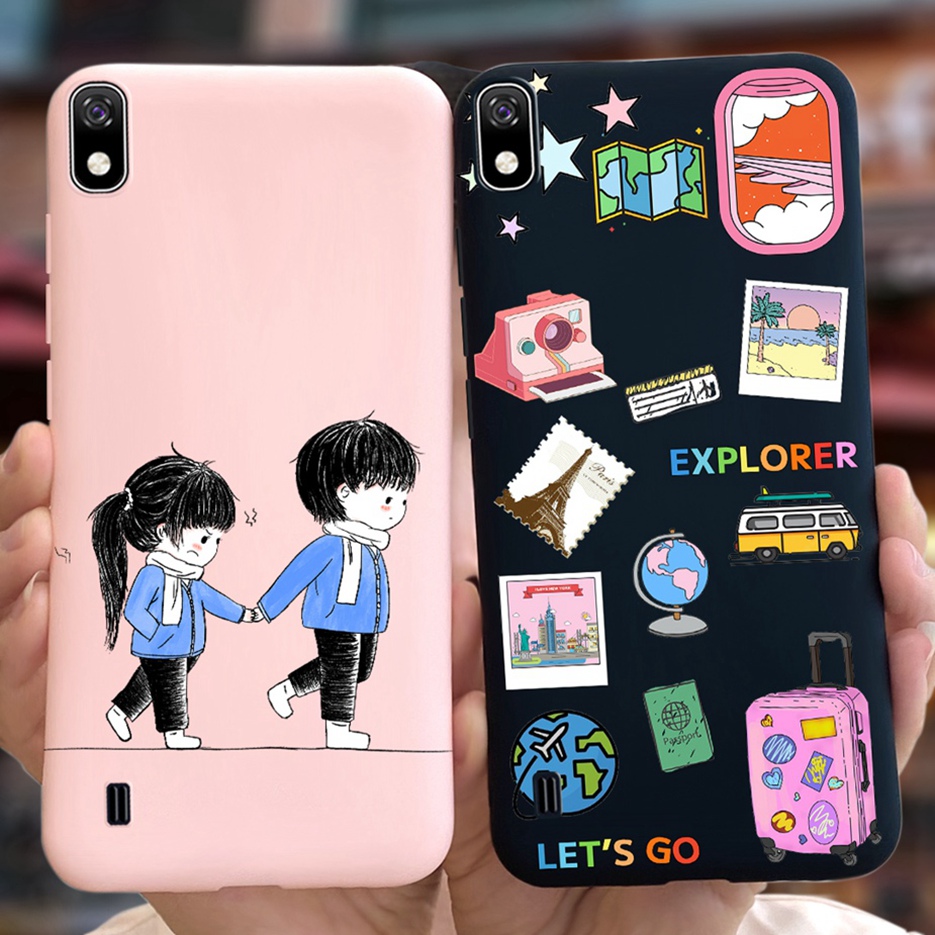 For Samsung Galaxy A10 Case SM-A105F Luxury Candy Painted Cover Soft Silicone Phone Case For Samsung A10 A 10 Back Covers Bumper. 