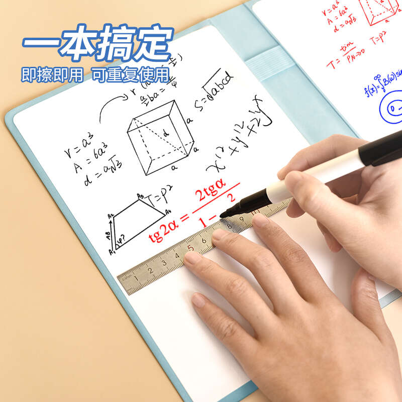Small notebook, draft paper, leather whiteboard, desktop, note writing board, erasable A5 hand