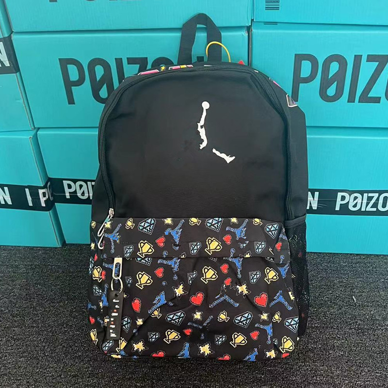 New backpack backpack, sports bag, middle and high school student school bag, travel bag, full print logo, large capacity computer bag