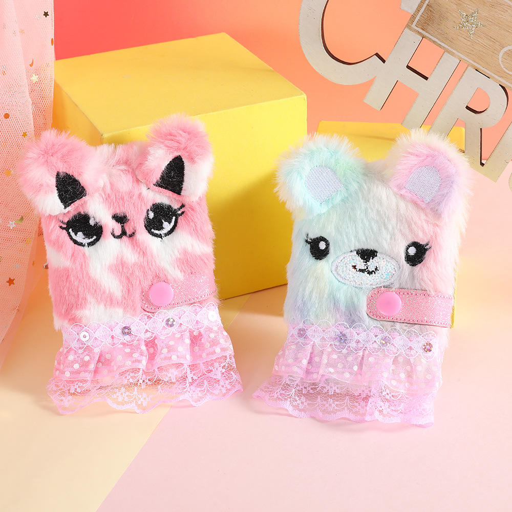 Plush Notebook Cartoon   Notebook Princess Hand Ledger Cute   Notebook Kawaii Pendant Notebook. 