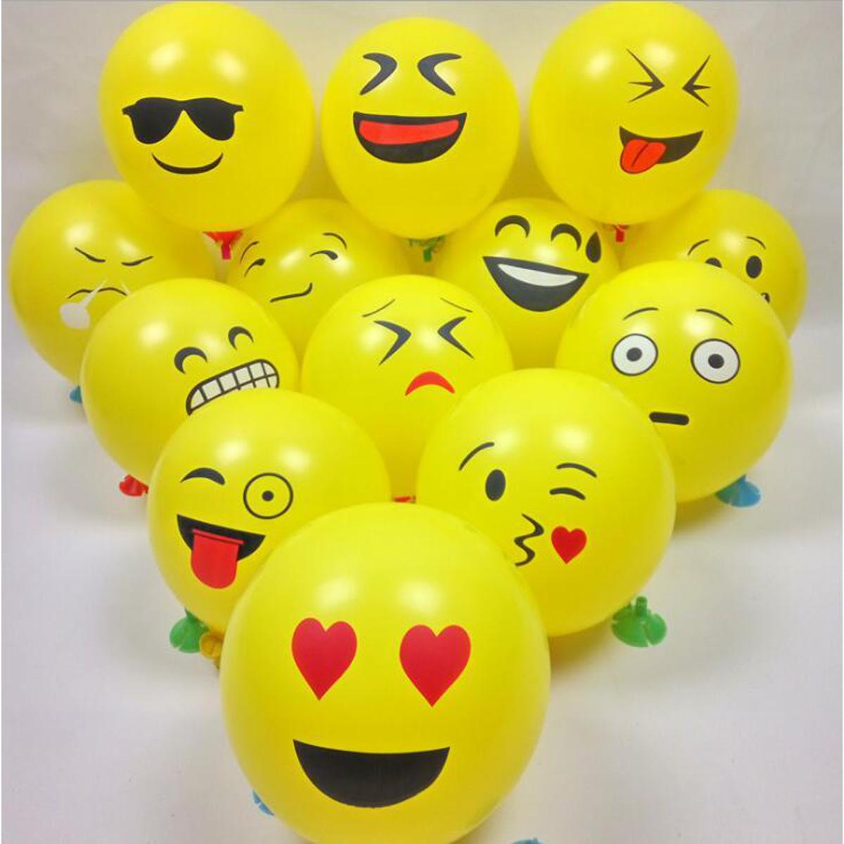 Emoji Balloons Smiley Face Expression Latex Balloon (20 PCS)