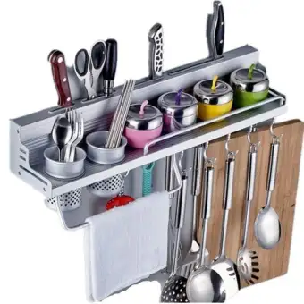 Multi Functional Wall Hanging Aluminum Kitchen Rack Buy Online At Best Prices In Bangladesh Daraz Com Bd