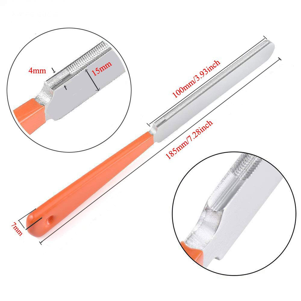 Harmony Guitar Luthier Tool Kit Include Fret Rubber Hammer, Guitar Fret Crowning File, Fret Rocker Leveling, 2 Pcs Fingerboard Guards Protectors and Grinding Stone. 