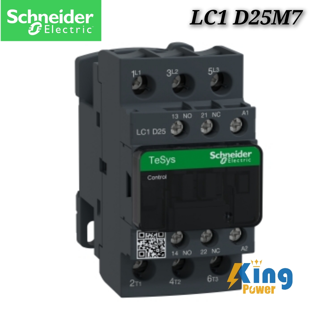 Schneider LC1 D25m7 Magnetic Contactor - 3P, 25A, ith40A, 220V AC coil. 