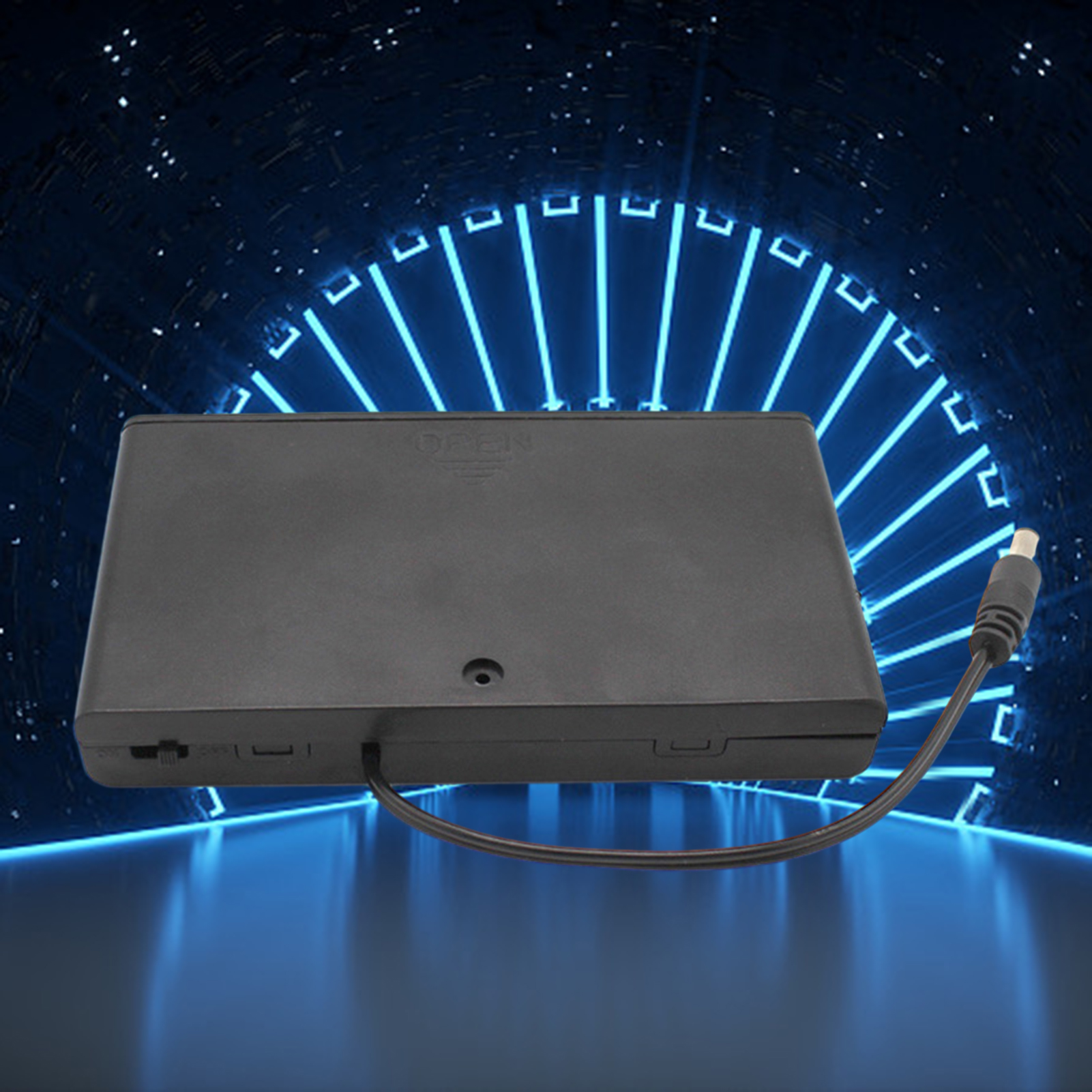 Battery Case with Secure Cover 12v Aa Battery Holder Case Box with Switch Cover for Home Outdoor Use Durable Convenient Battery Case with Built-in Switch. 