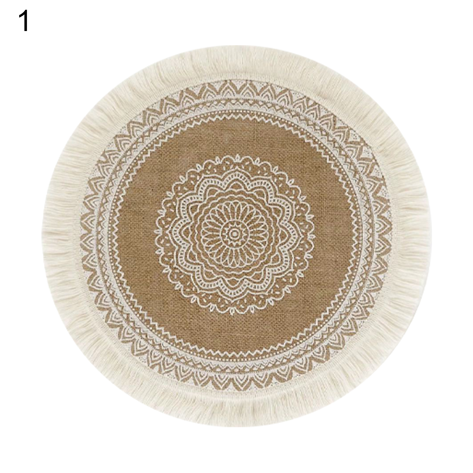 Rattan Trivet Mats Heat Insulation Handmade Cotton Flax Dining Table Non-Slip Placemat for Kitchen