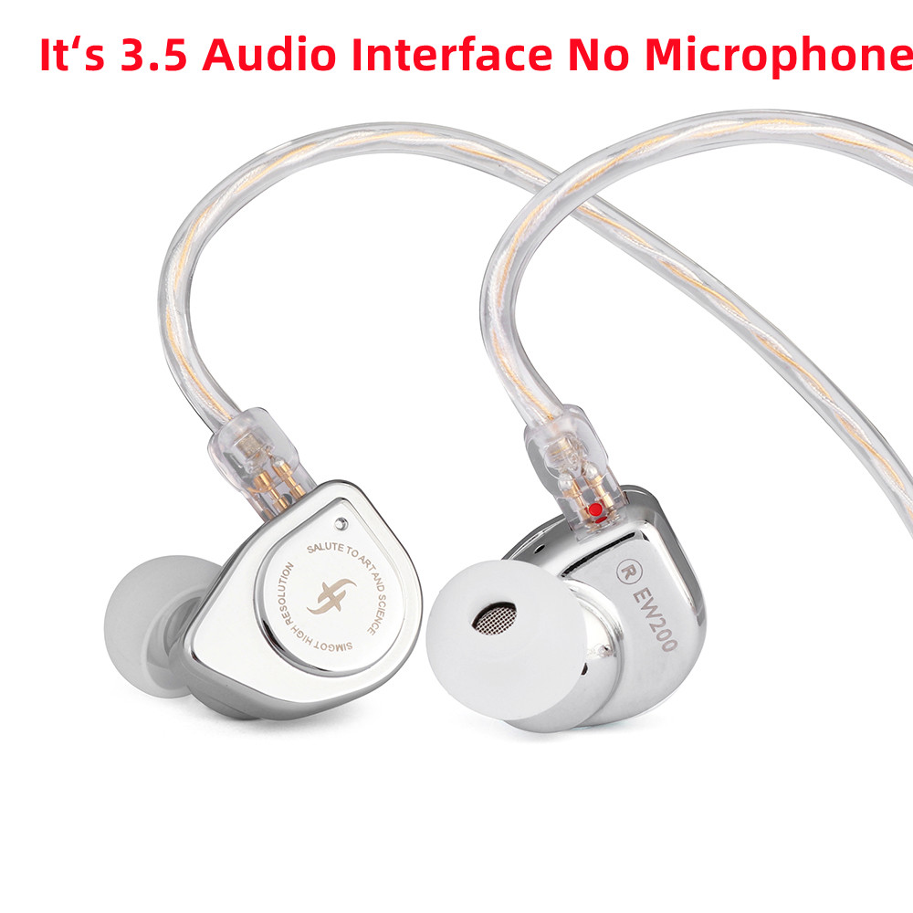 SIMGOT EW200 HiFi 이어폰 SCP 10mm Diaphragm Dual-Magnetic-Circuit Dual-Cavity Dynamic Driver In-Ear Earphones Computer Games Music. 