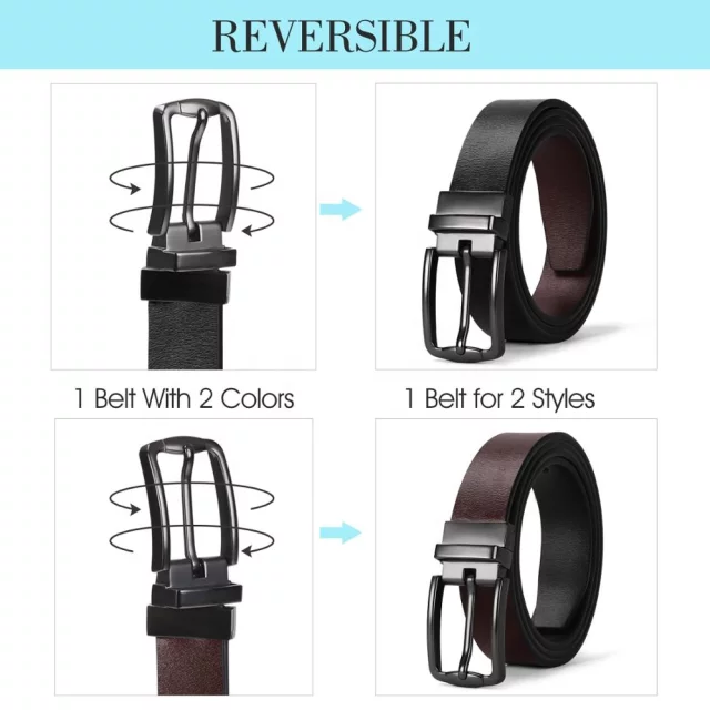 W reversible leather belt OVY kaja DECI 小物 w double belt (smooth