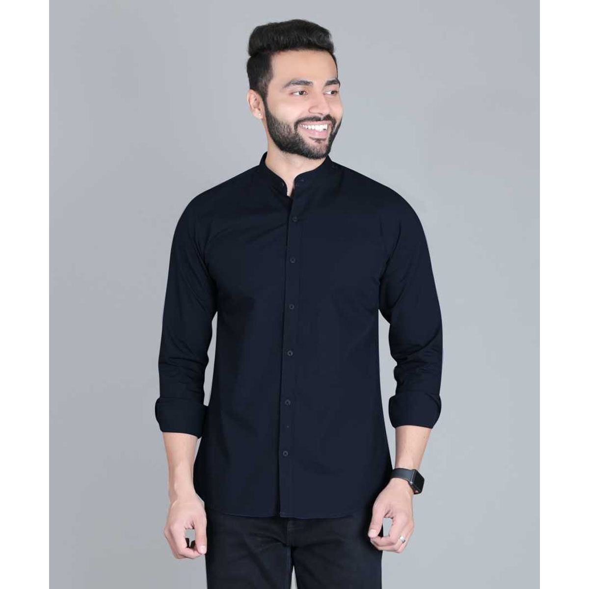 Full sleeve Band collar shirt 