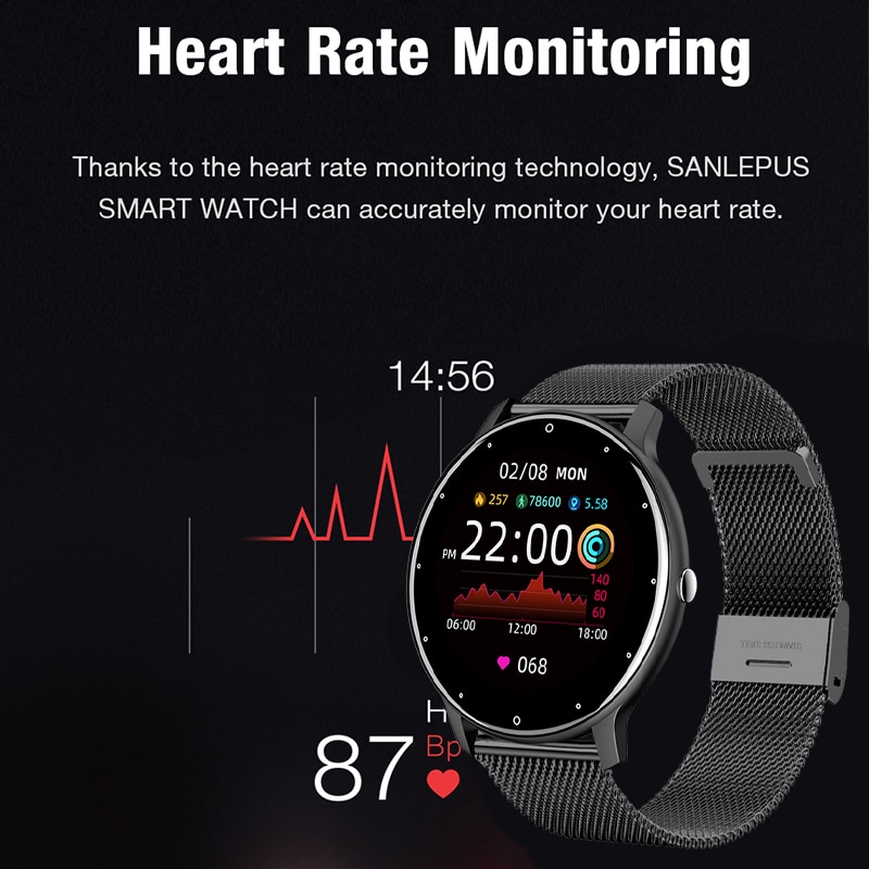 LIGE Smart watch Ladies Full touch Screen Sports Fitness watch IP67 waterproof Bluetooth For Android iOS Smart watch Female. 