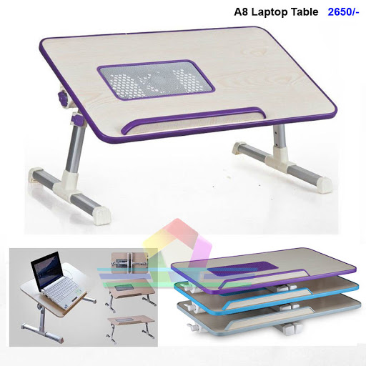 Consistent and Portable Laptop Table in Golden Finish - A Stylish and ...