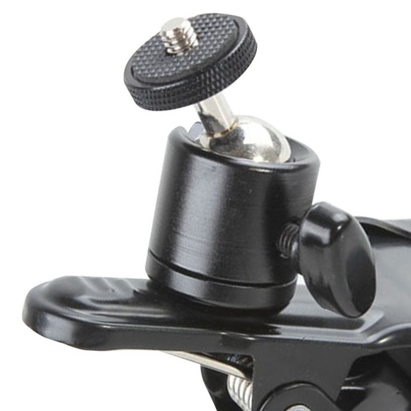 Multi-function Clip Clamp Holder Mount Tripod Head with Standard Ball Head 1/4 Screw photography accessories for Camera holder. 