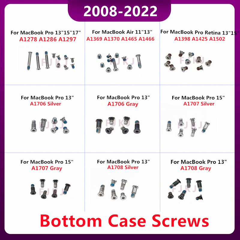 New Laptop Bottom Case Screws For MacBook Pro Retina A1278 A1398 A1466 A1706 A1989 A2251 A1707 A1990 A2141 A2442 A2485 A2681