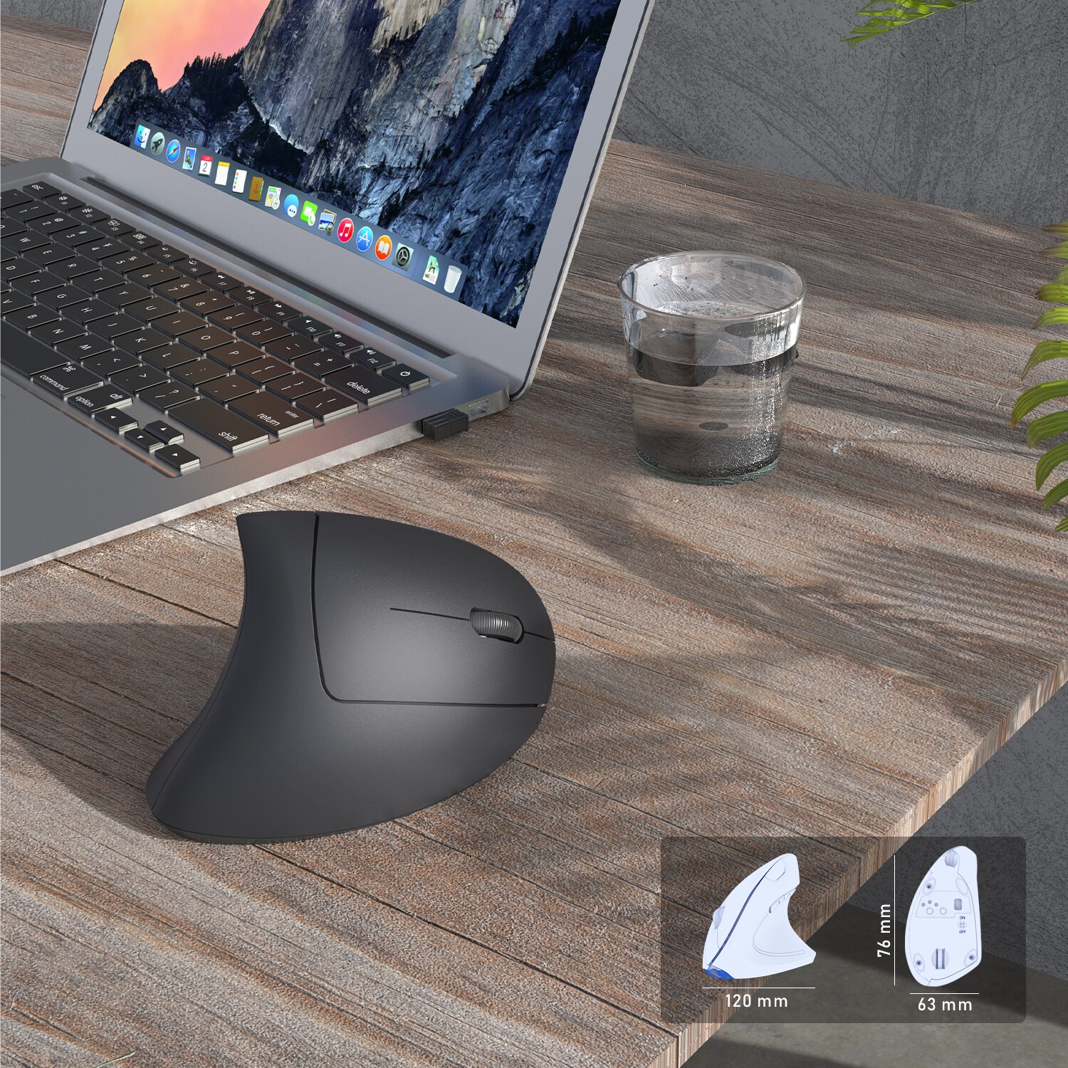Jelly Comb Bluetooth Ergonomic Mouse Rechargeable 2.4G Wireless Vertical Mouse Optical Mice With 3 Adjustable DPI For Laptop. 