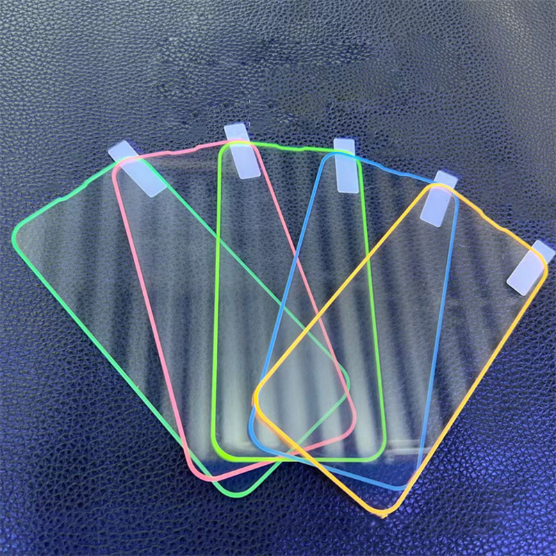 Luminous Screen Protector 3 Pieces Luminous 7 SE R X 8 1 XS X13 Min for iPhone 15 Pro Max 14 Plus i 12 1 Tempered Glass Color Film. 