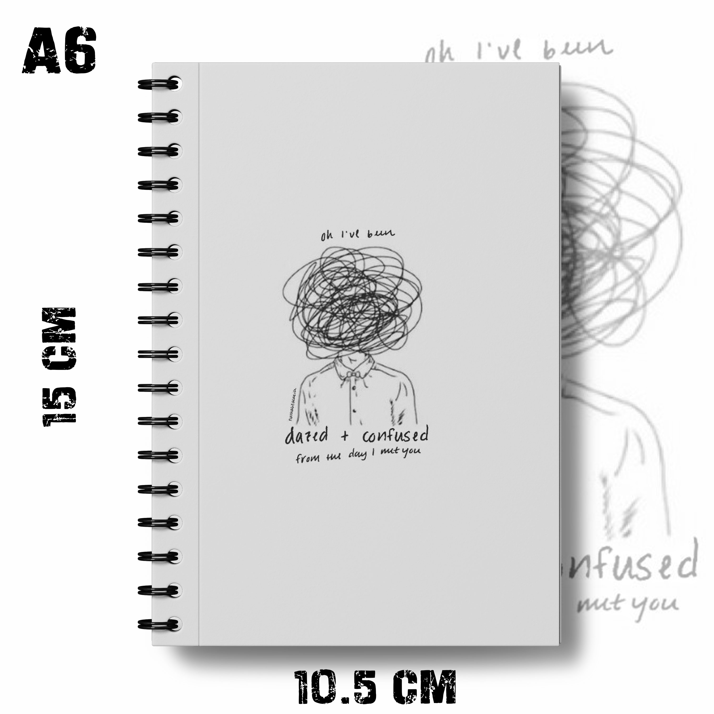 A6 Notebook Aesthetic Couple Galaxy Flower Moon Walking Digital Design Writing Pad k289 K292
