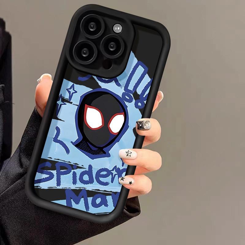 cover For iphone 6 6S 7 8 Plus SE 2020 X XR XS Max 11 12 13 14 Pro Max 12 13 Mini Cellphone Case Trend Brand Marvel Spider Man Soft Square Matte Camera Protective Full Protection TPU Cool Shockproof Silicone