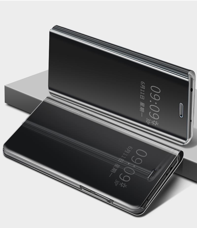 hauwei nova9 case smart mirror flip leather cover for huawei huawey huawie huavei nova 9 nth-nx9 6.57 magnetic stand coque. 