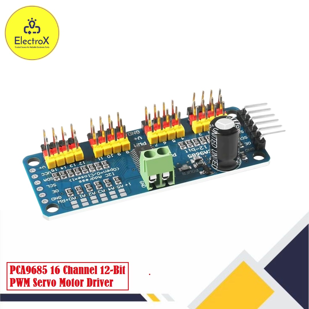 PCA9685 16 CH 12Bit PWM Servo Motor Driver Board Controller IIC Interface for Arduino Raspberry Pi 3B 3B+ for Robot. 