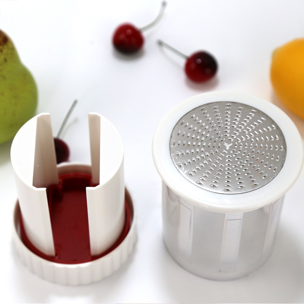 Handheld Butter Mill Butter Gadgets Detachable Cylindrical Cheese Grater Red and White Butter Shredder Cheese Cutter Toast. 
