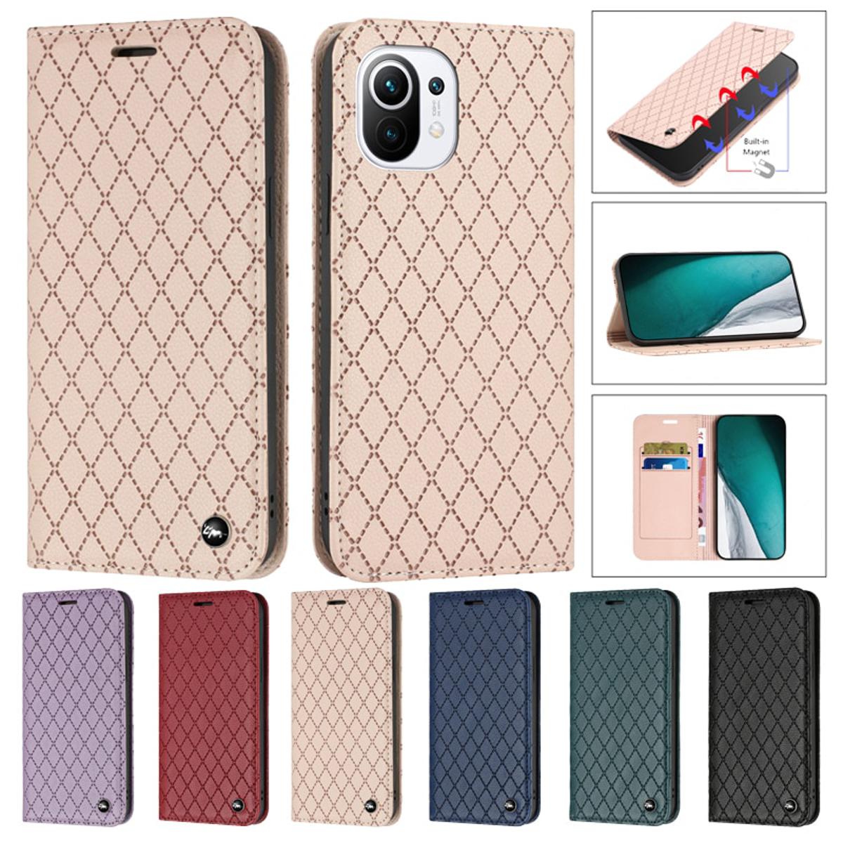 Etui on For Xiaomi 11 Lite 5G NE Embossing Phone Protect Case lovely For Xiomi Mi 11Lite 12 Lite Mi12 12X Leather Case Wallet Cover