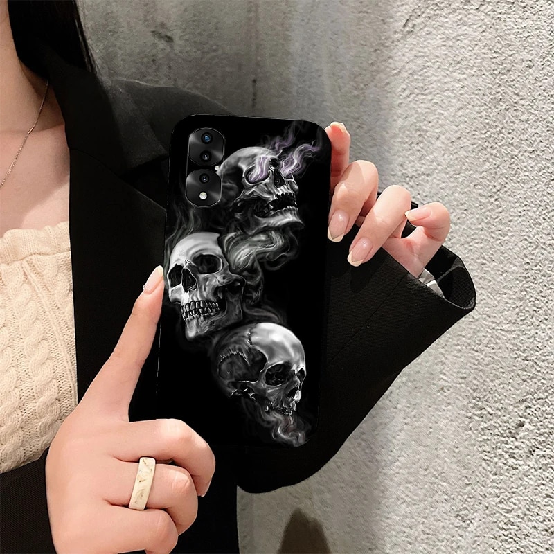 rim Reaper Skull Skeleton Phone Case for Huawei Honor X9 X8 X7 X6 70 50 10X 20 9 8 Lite 8A 8S 8X 9X 9A 9S 7C 10i View 10. 