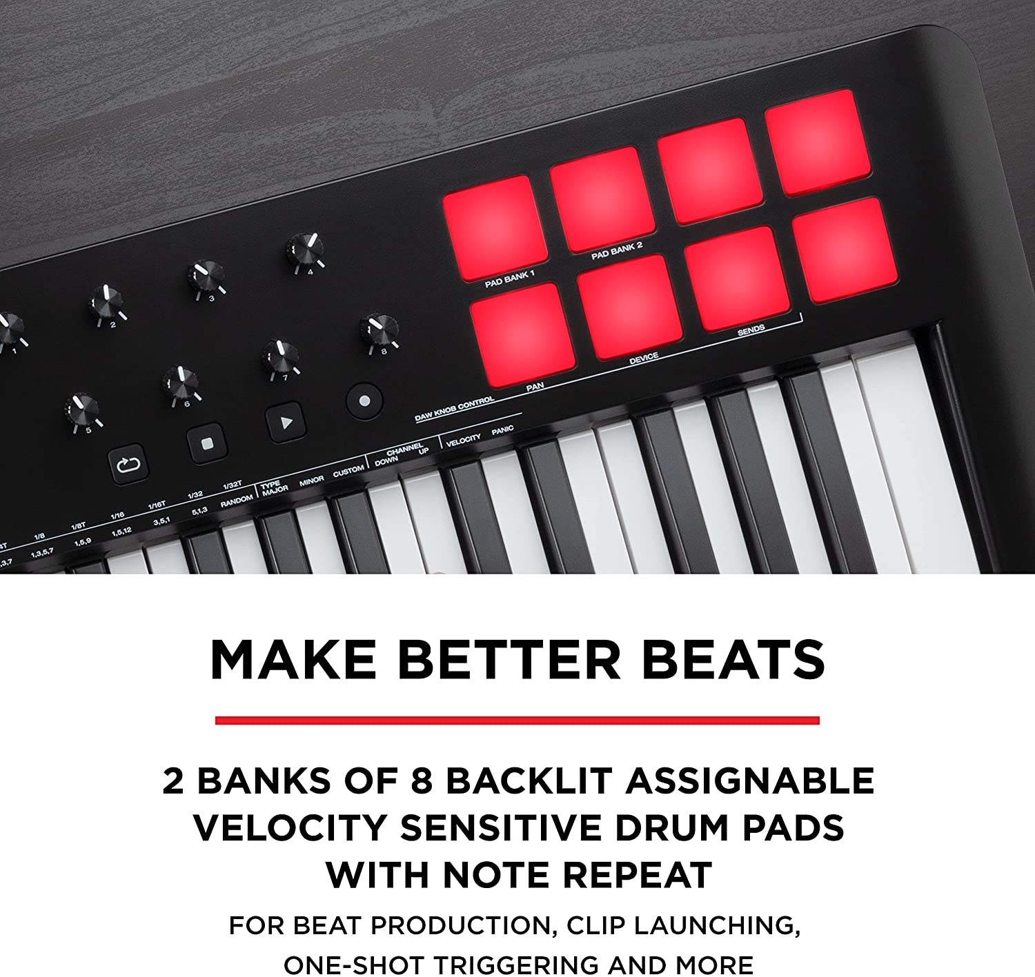 M-Audio Oxygen 49 (MKV)b 49 Key USB MIDI Keyboard Controller With Beat Pads, Smart Chord & Scale Modes,. 