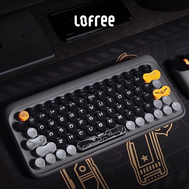 Lofree Lofe Shandong Ship Mechanical Keyboard Mouse Set Laptop Keyboard Wireless Bluetooth Brown Axis Complex. 