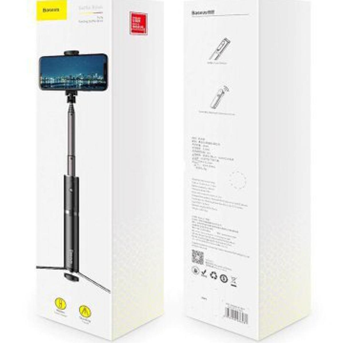 ##.Baseus Video Tool Fully Folding Selfie Stick Black...