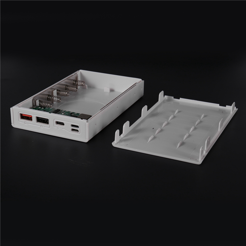 2 Pcs 5 x 18650 Mobile Power Box Detachable 18650 Battery Holder Charging Box Charging QC 3.0 PD DIY Shell-3. 